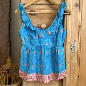 Anthropologie floral tank top